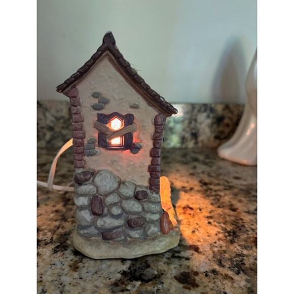 1990's Vintage O'Well Halloween Village Ceramic Haunted House Laboratory Light - Picture 5 of 8
